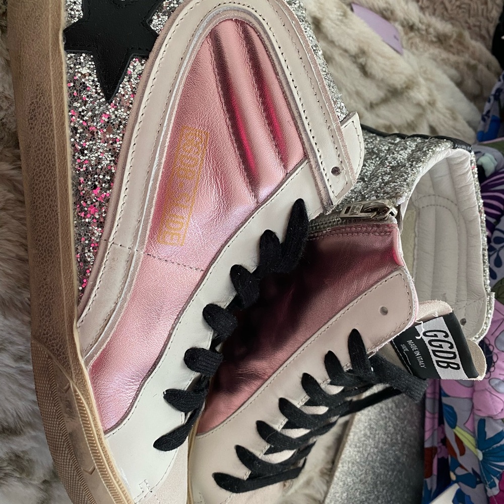 Pink sneakers
